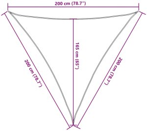 Żagiel przeciwsłoneczny niebieski 2x2x2 m 100% poliester Oxford 10