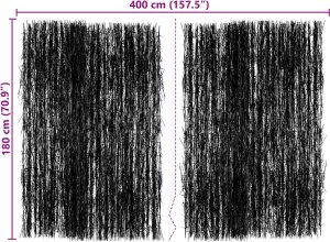 Ogrodzenie z gałęzi 400x180 cm 6