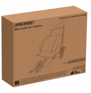 Przyczepka rowerowa amortyzowana 3w1 Kruzzel 25372 2