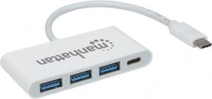 HUB USB Manhattan 1x USB-C  + 3x USB-A 3.0 (163552) 2