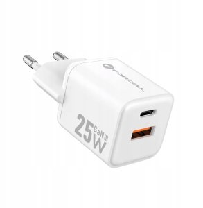 Ładowarka ForCell Szybka ładowarka Forcell F-Energy Mini GaN III VT-25B USB C + USB A QC4.0 PD 25W biała 2