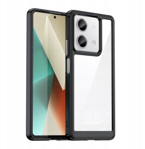 Etui Outer Space Case z żelową ramką do Xiaomi Redmi Note 13 Pro - czarne 1