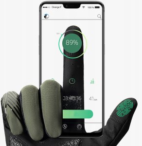 Rękawiczki rowerowe Rockbros wiosna/lato/jesień, pełne, rozmiar: L - czarne 4