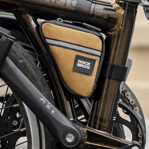 RockBros Torba trójkątna Rockbros na ramę rowerową 0,25 l - brązowa 4