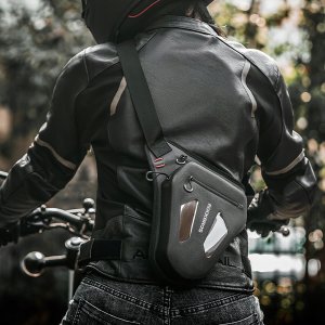 Torba motocyklowa Rockbros na nogę, udo, pas, ramię - czarna 6