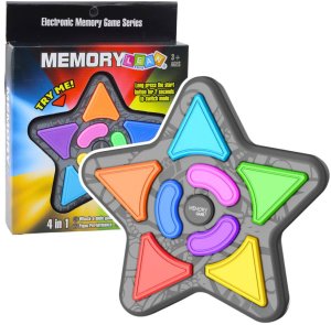Elektroniczna Gra Logiczna Memory Gwiazda Światła Dźwięki 4w1 LEAN Toys 1