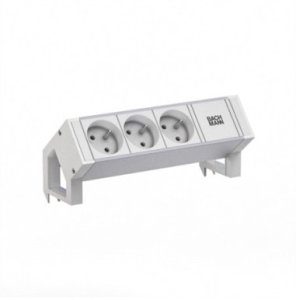 BACHMANN DESK2 ALU WHITE 3xUTE 0,2m GST18 RAL9010 1