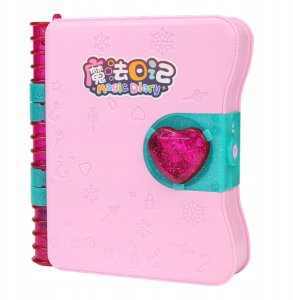 Sekretny Pamiętnik Na Kłódkę Notes Skrytka Kluczyk Akcesoria Różowy 2