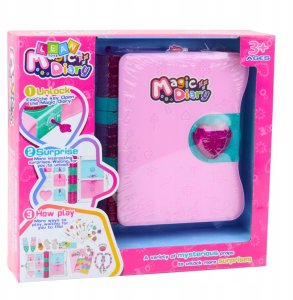 Sekretny Pamiętnik Na Kłódkę Notes Skrytka Kluczyk Akcesoria Różowy 5