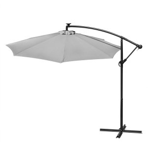 DUŻY PARASOL OGRODOWY ZE ŚWIATEŁKAMI SOLARNYMI LED 3