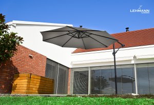 DUŻY PARASOL OGRODOWY ZE ŚWIATEŁKAMI SOLARNYMI LED 7