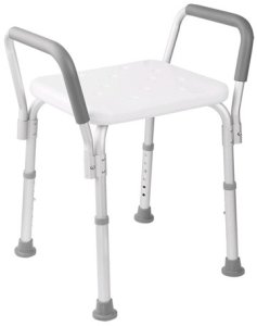 Taboret łazienkowy krzesło z oparciem do wanny pod prysznic regulowane 2