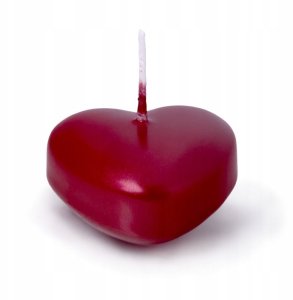 Donau Home Świeca pływająca serce lakierowana 12 szt. czerwona 2