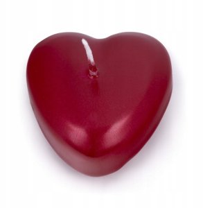 Donau Home Świeca pływająca serce lakierowana 12 szt. czerwona 3