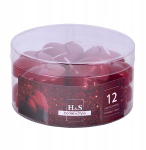 Donau Home Świeca pływająca serce lakierowana 12 szt. czerwona 4