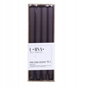 Donau Home Świeca stołowa długa ryflowana DONAU HOME, 25x300 mm, jeżyna 2