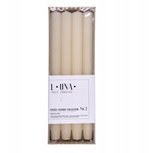 Świeca stołowa długa ryflowana DONAU HOME, 25x300 mm, 4 szt., kremowa 2