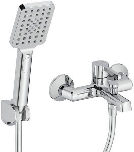 LAVEO Alita - bateria wannowa ścienna z zestawem natryskowym 1