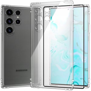 ETUI PANCERNE DO SAMSUNG GALAXY S22 ULTRA | CASE SILIKON SLIM   SZKŁO 9H 1