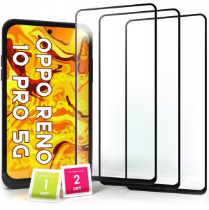 3-PAK Szkło Hartowane do Oppo Reno 10 Pro 5G (Pełne, Curved, Zakrzywione) 1