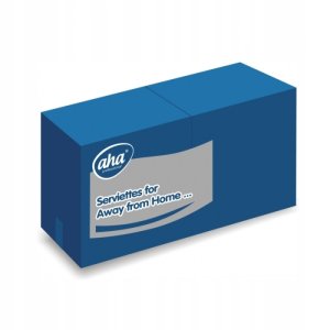 Serwetki AFH AHA, 2-warstwowe, składanie 1/4, 33x33cm, 250 szt., granatowe 2