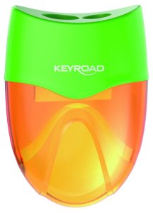 Temperówka plastikowa KEYROAD, podwójna, blister, mix kolorów 3