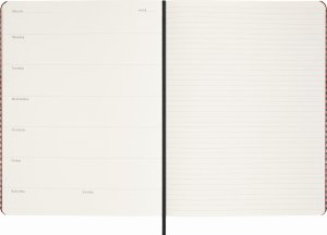 Zestaw kolekcjonerski MOLESKINE Shine, teczka + pióro wieczne Kaweco + niedatowany planer, metaliczny czerwony 5