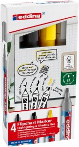 Zestaw markerów do efektów na flipchartach e-385, e-380 i e-383 EDDING, 4 szt., mix kolorów 1