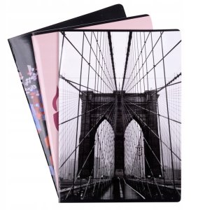 Zeszyt szkolny GIMBOO, A4, w linie, 60 kart., 70gsm, mix wzorów 2