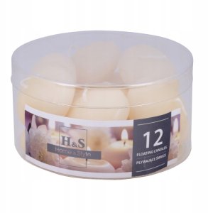 Świeca pływająca pastylka DONAU HOME, 48x28 mm, 12 szt., kremowa 2