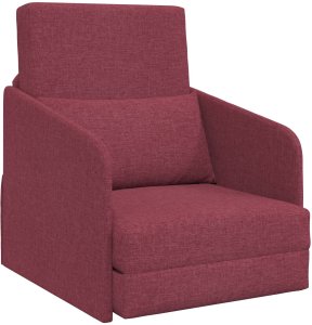 vidaXL Sofa Burgundowa Poliester 200 x 60 x 62 cm Zdejmowane Pokrywy 2