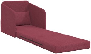 vidaXL Sofa Burgundowa Poliester 200 x 60 x 62 cm Zdejmowane Pokrywy 4