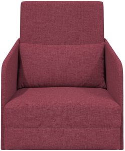 vidaXL Sofa Burgundowa Poliester 200 x 60 x 62 cm Zdejmowane Pokrywy 5