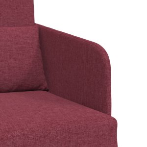 vidaXL Sofa Burgundowa Poliester 200 x 60 x 62 cm Zdejmowane Pokrywy 8