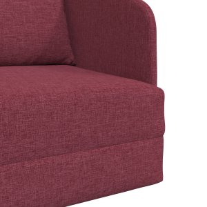 vidaXL Sofa Burgundowa Poliester 200 x 60 x 62 cm Zdejmowane Pokrywy 9