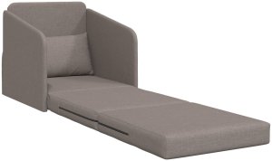 vidaXL Sofa Łóżko na Podłodze Taupe Poliester Sofa Łóżko Prostokątna 4