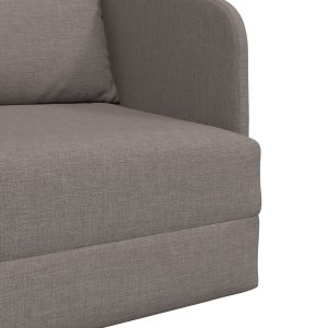vidaXL Sofa Łóżko na Podłodze Taupe Poliester Sofa Łóżko Prostokątna 9