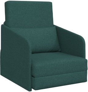 vidaXL Sofa Ciemnozielona Materiał z poliestru 200 x 60 x 62 cm Trwała 2