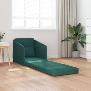 vidaXL Sofa Ciemnozielona Materiał z poliestru 200 x 60 x 62 cm Trwała 3