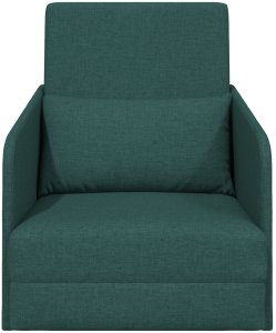 vidaXL Sofa Ciemnozielona Materiał z poliestru 200 x 60 x 62 cm Trwała 5