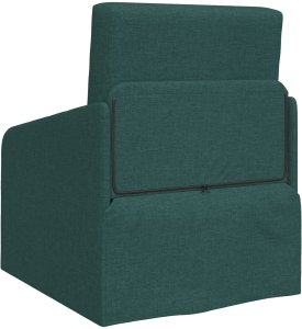 vidaXL Sofa Ciemnozielona Materiał z poliestru 200 x 60 x 62 cm Trwała 7
