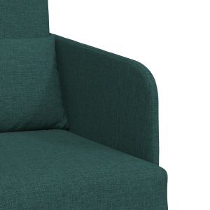 vidaXL Sofa Ciemnozielona Materiał z poliestru 200 x 60 x 62 cm Trwała 8