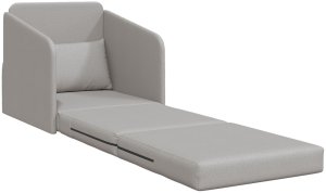 vidaXL Sofa Chmura szara Poliester 200 x 60 x 62 cm Sofa na podłodze 4