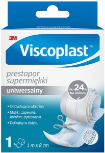 Viscoplast Plaster do cięcia VISCOPLAST Prestopor, supermiękki, 8cmx1m, biały 2