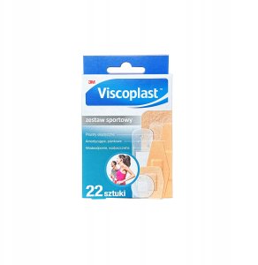 Plastry VISCOPLAST Sportowy, 3 rodzaje, 6 rozmiarów, 22szt. 2