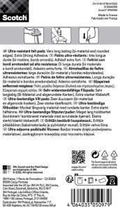 Podkładki przylepne SCOTCH, prostokątne, 35x24mm, 8 szt., czarne 2