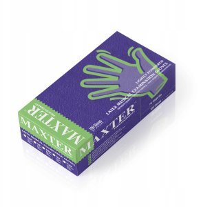 Rękawice lateksowe pudrowe MAXTER, 100 szt., L 6