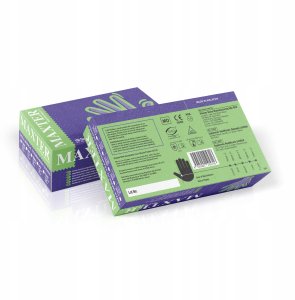 Rękawice lateksowe pudrowe MAXTER, 100 szt., XL 4