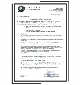 Rękawice nitrylowe bezpudrowe MAXTER, 100 szt., rozmiar M, czarne 11