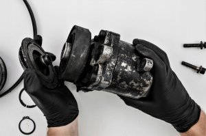 Rękawice nitrylowe bezpudrowe MAXTER, 100 szt., rozmiar M, czarne 8